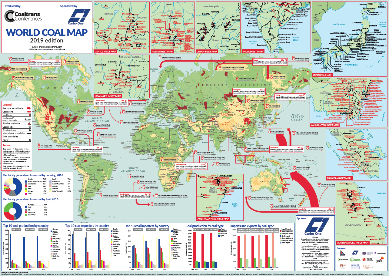 17 Mining Coal Investments Asia Pacific   World Coal Map 2019 